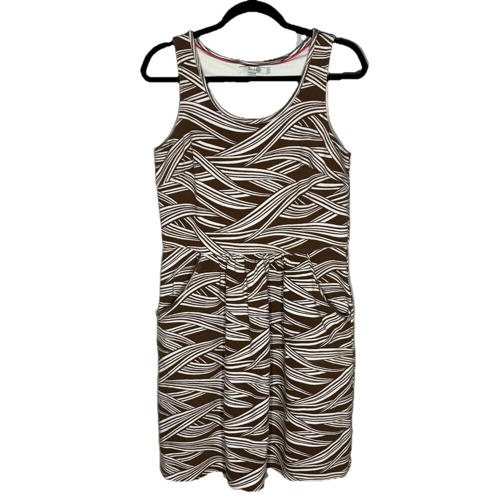Boden Womens Day Dress Size 10 Textured Preppy Abstract Office Casual Travel